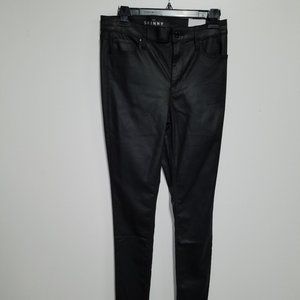 WHBM coated high rise skinny jean in BLACK size 4L   ---   NWT